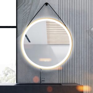 61-P-HC2011D-800-G Ogledalo PROSPEROUS FI 800, led tauch & frog free, ovjesno, zlatni okvir